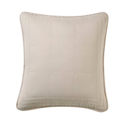 Oxford 100% Pure Cotton Quilted Cushion Cover - Champagne - DUSK