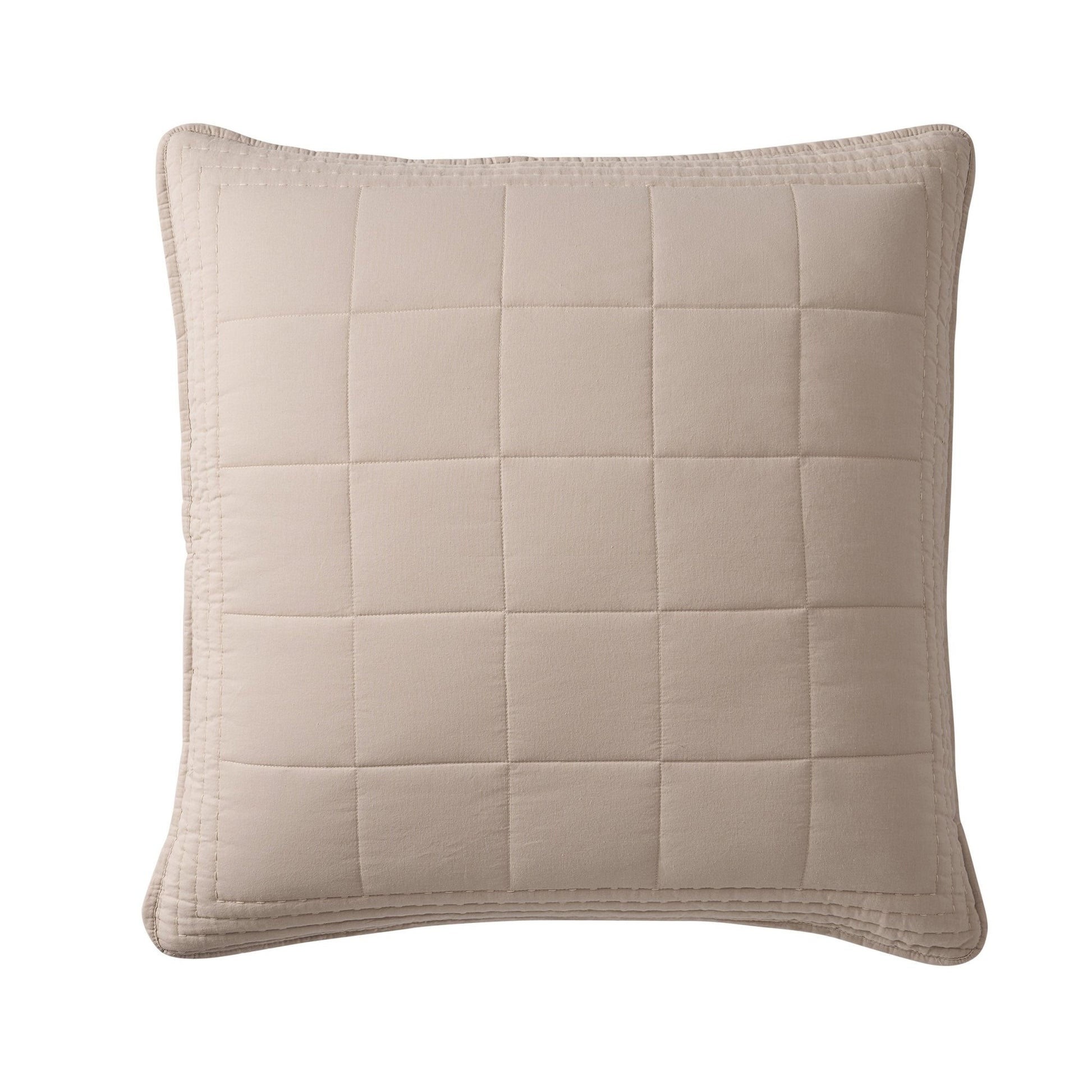 Oxford 100% Pure Cotton Quilted Cushion Cover - Champagne - DUSK