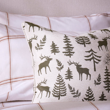 Pack of 2 Woodland Cushion Covers - Forest Green - DUSK