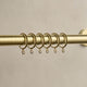 Pack of 8 Metal Curtains Rings - Brass - DUSK