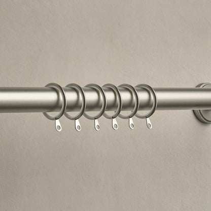 Pack of 8 Metal Curtains Rings - Silver - DUSK