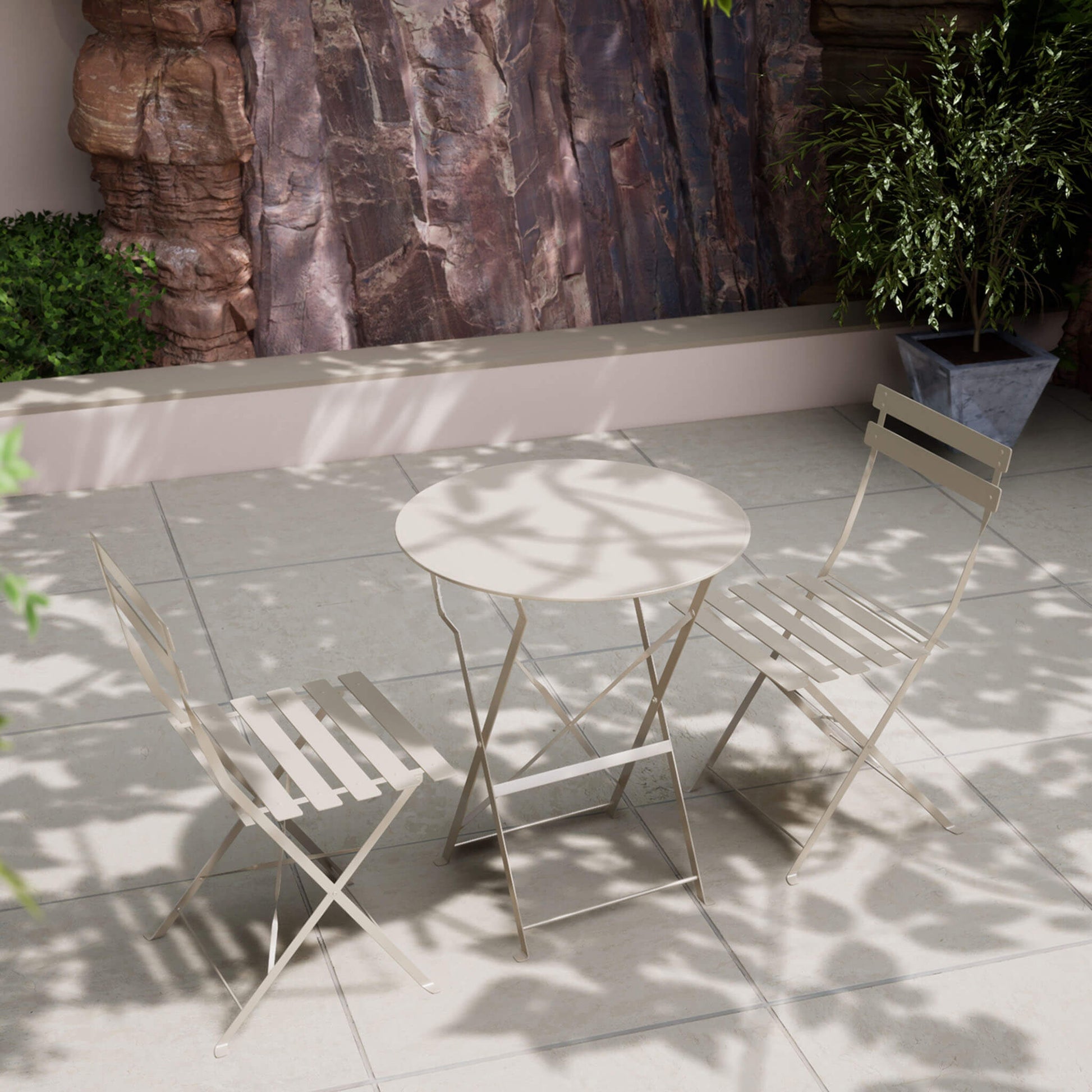 Padstow Outdoor 2 Seater Bistro Set - Cashmere - DUSK