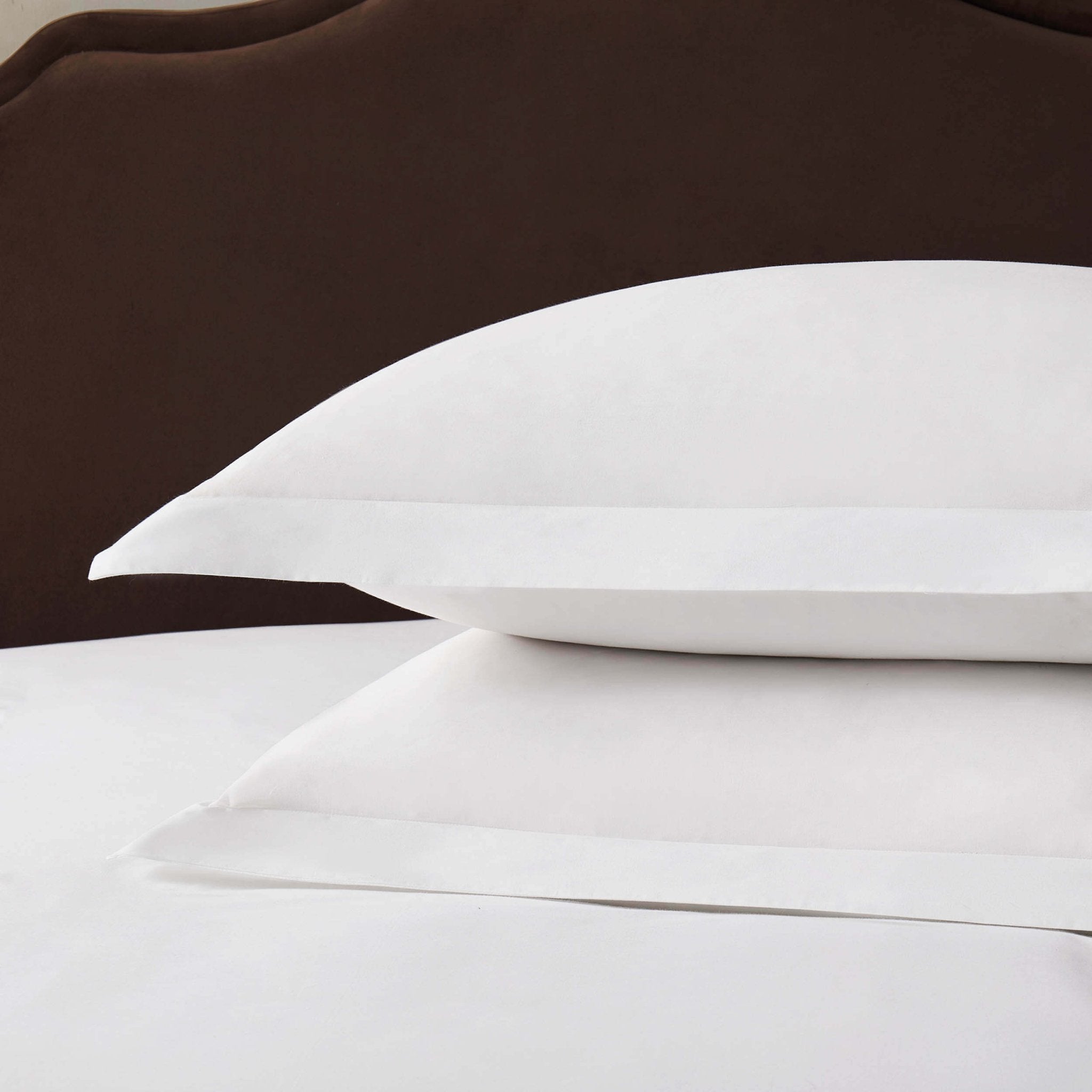 Pair of Anti - Allergy 200 Thread Count Oxford Pillowcases - White - DUSK