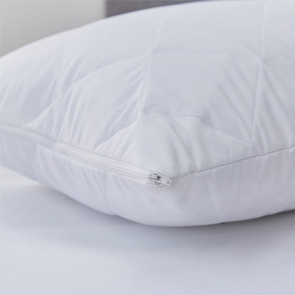 Pair of Anti - Allergy Feels Like Down Quilted Pillow Protectors - DUSK