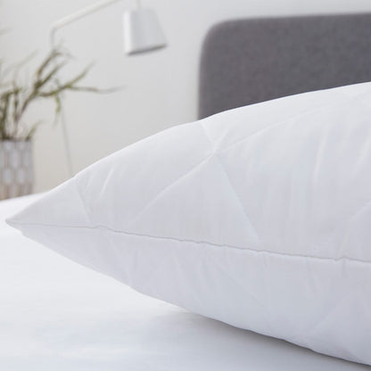 Pair of Anti - Allergy Feels Like Down Quilted Pillow Protectors - DUSK