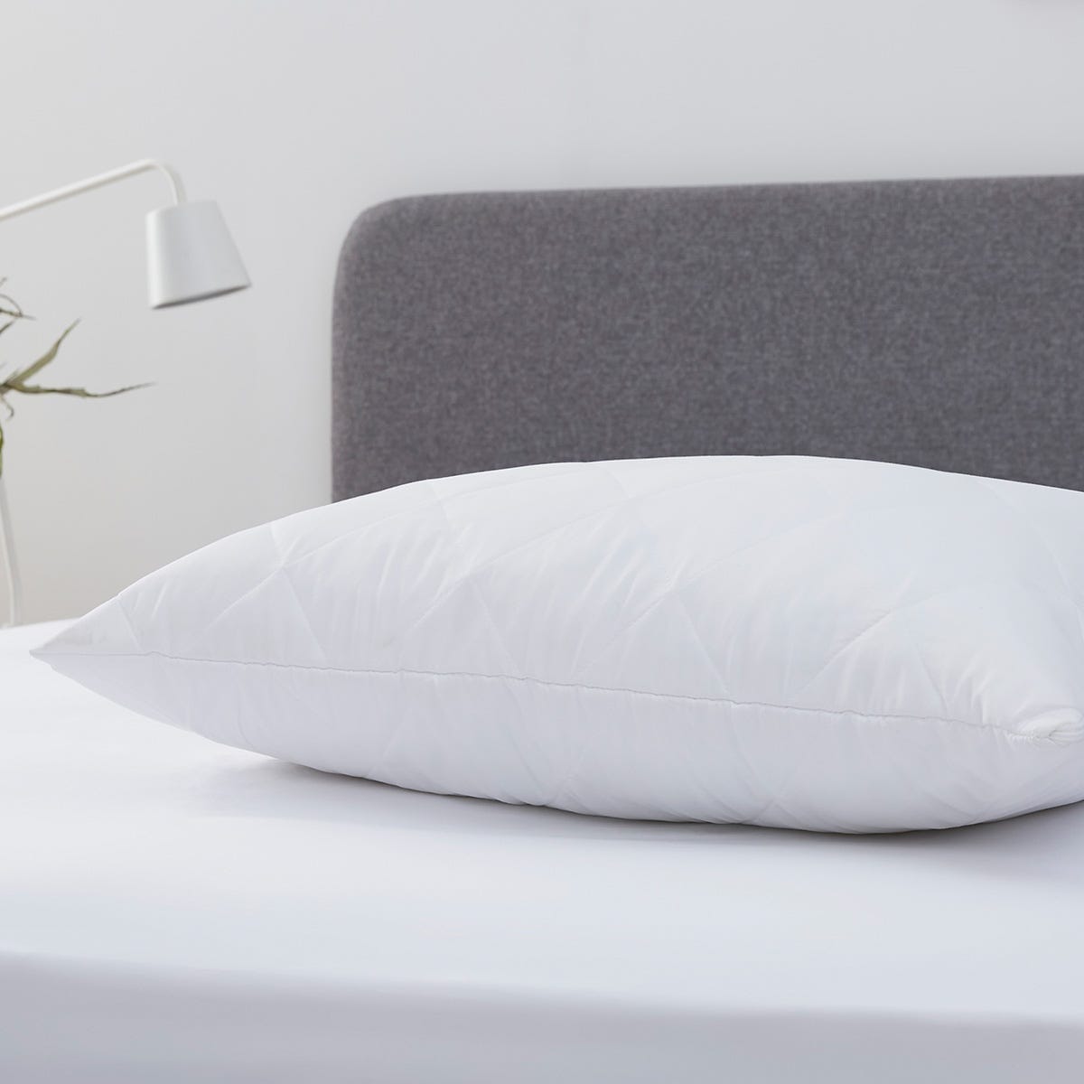 Pair of Anti - Allergy Feels Like Down Quilted Pillow Protectors - DUSK