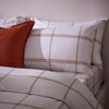 Pair of Anton Check Classic Pillowcases - Natural - DUSK