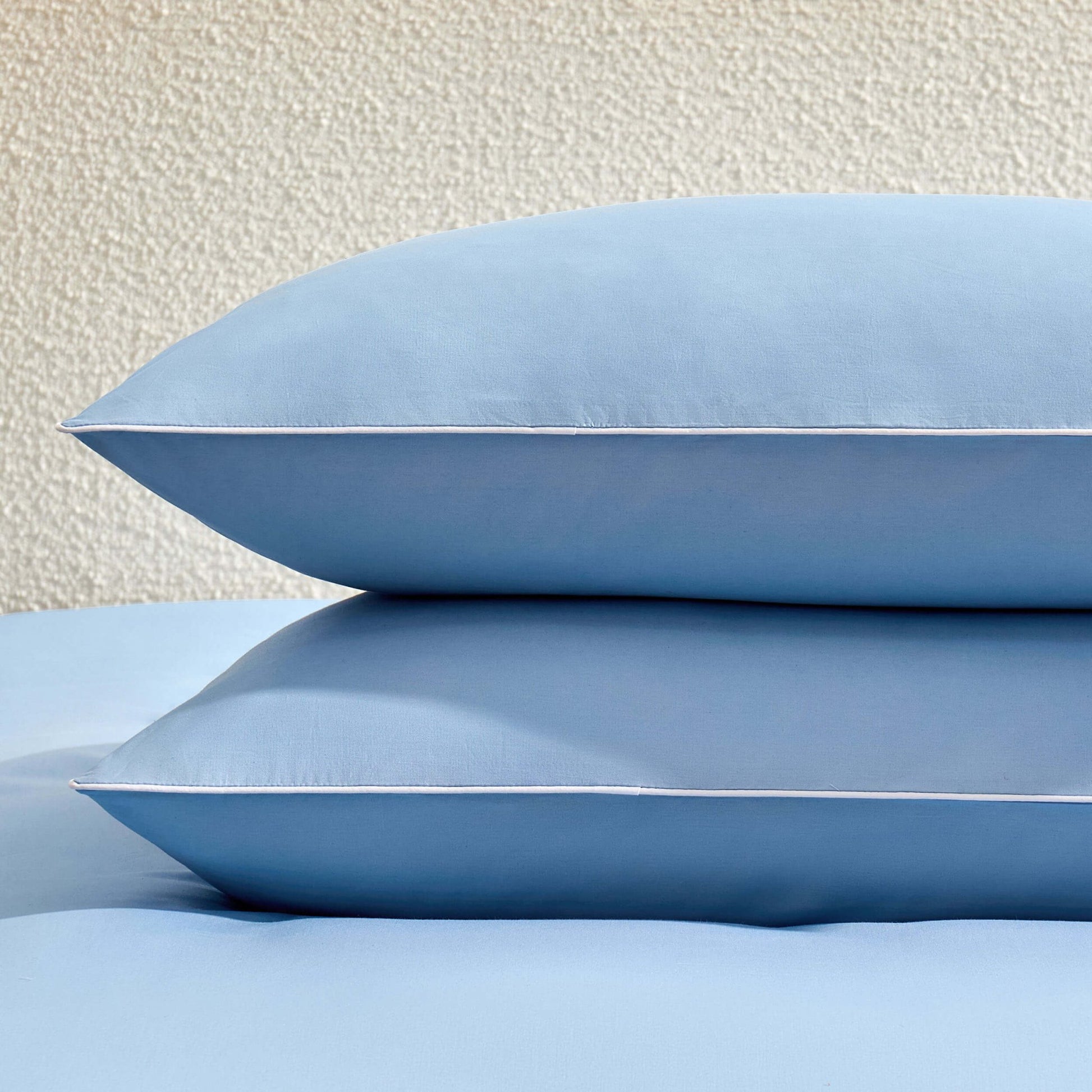 Pair of Cambridge Pillowcases - 200 Thread Count - Cotton - Light Blue - DUSK