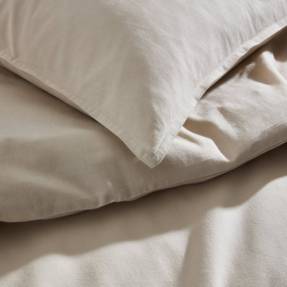 Pair of Linen Cotton Blend Pillowcases - Desert Sand - DUSK
