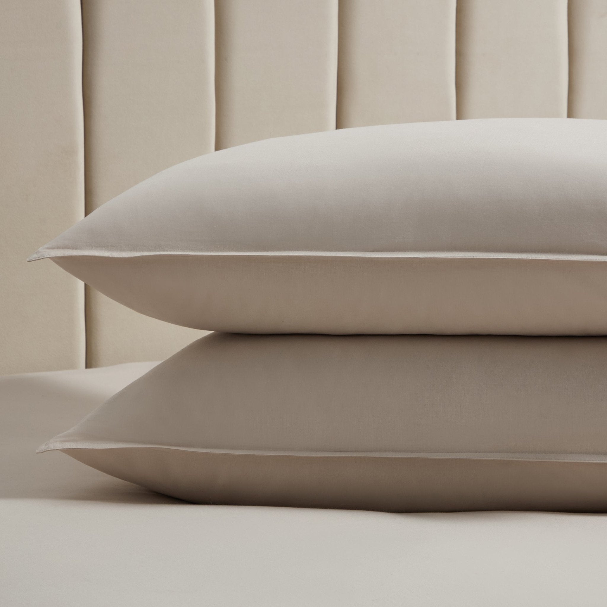 Pair of Linen Cotton Blend Pillowcases - Desert Sand - DUSK