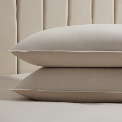 Pair of Linen Cotton Blend Pillowcases - Desert Sand - DUSK
