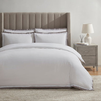 Pair Of Palermo Pillowcases - 200 Thread Count - Grey - DUSK