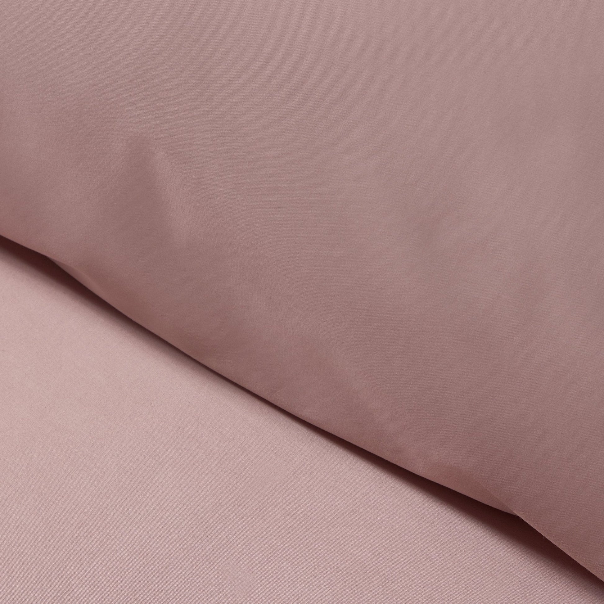 Pair of Plain - Dye Classic Pillowcases - 200 Thread Count - Blush - DUSK