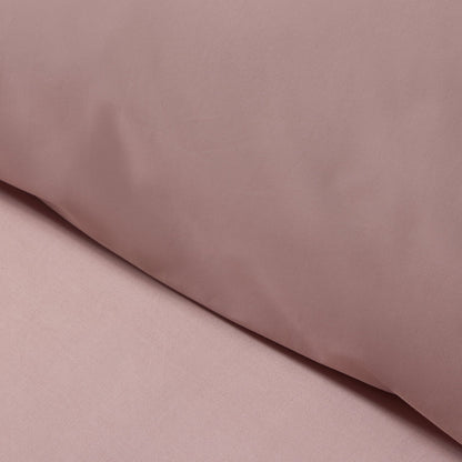 Pair of Plain - Dye Classic Pillowcases - 200 Thread Count - Blush - DUSK