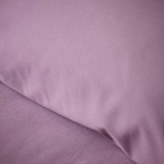 Pair of Plain - Dye Classic Pillowcases - 200 Thread Count - Heather - DUSK