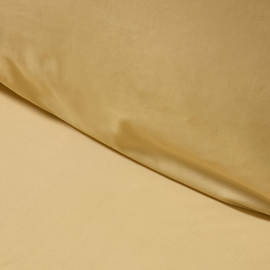 Pair of Plain - Dye Classic Pillowcases - 200 Thread Count - Mustard - DUSK