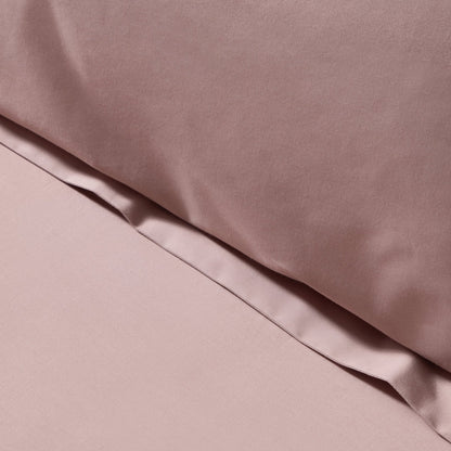 Pair of Plain - Dye Oxford Pillowcases - 200 Thread Count - Blush - DUSK