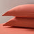 Pair of Plain - Dye Oxford Pillowcases - 200 Thread Count - Burnt Orange - DUSK