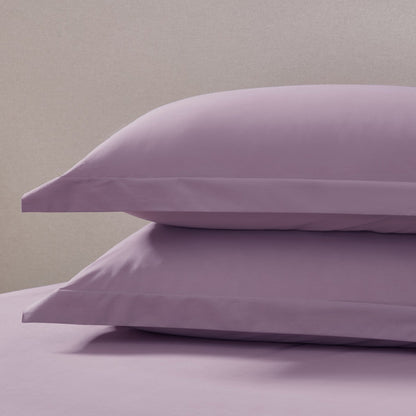 Pair of Plain - Dye Oxford Pillowcases - 200 Thread Count - Heather - DUSK