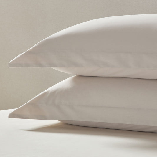 Pair of Plain - Dye Oxford Pillowcases - 200 Thread Count - Natural - DUSK