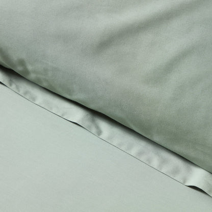 Pair of Plain - Dye Oxford Pillowcases - 200 Thread Count - Olive - DUSK