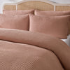 Pair of Portofino Waffle Pillowcases - 200 Thread Count - Cotton - Blush - DUSK