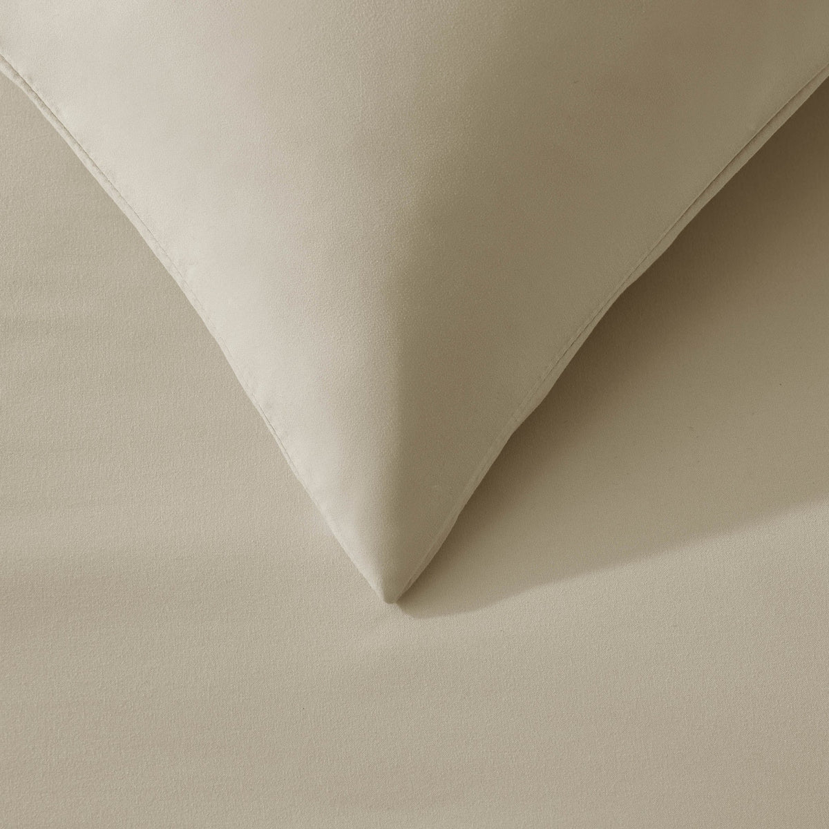 Pair of Soft Touch Microfibre Pillowcases - Stone - DUSK