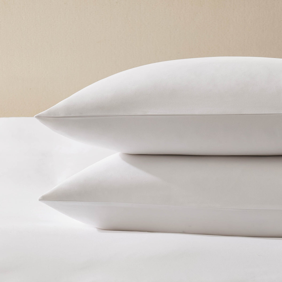 Pair of Soft Touch Microfibre Pillowcases - White - DUSK