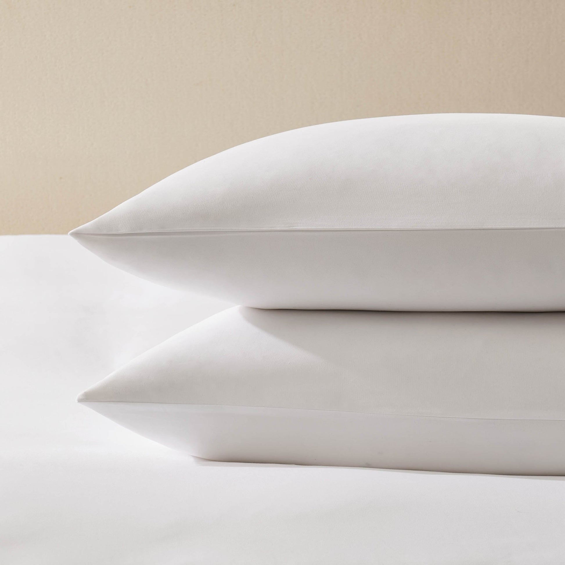 Pair of Soft Touch Microfibre Pillowcases - White - DUSK