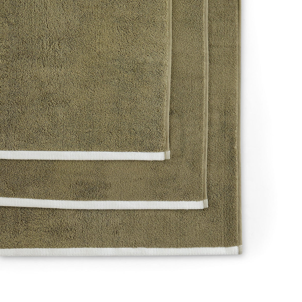 Palma Contrast Edge Towel Collection - Moss - DUSK