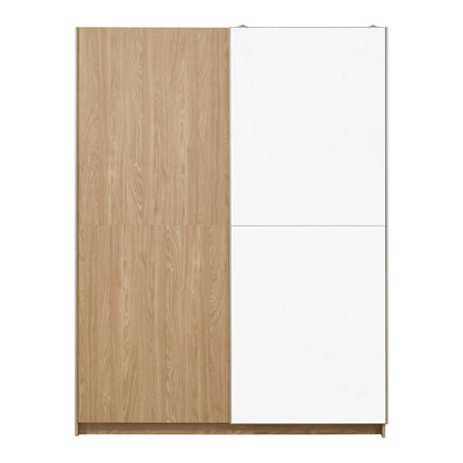 Penelope 150cm 2 Door Sliding Wardrobe - Light Wood - DUSK
