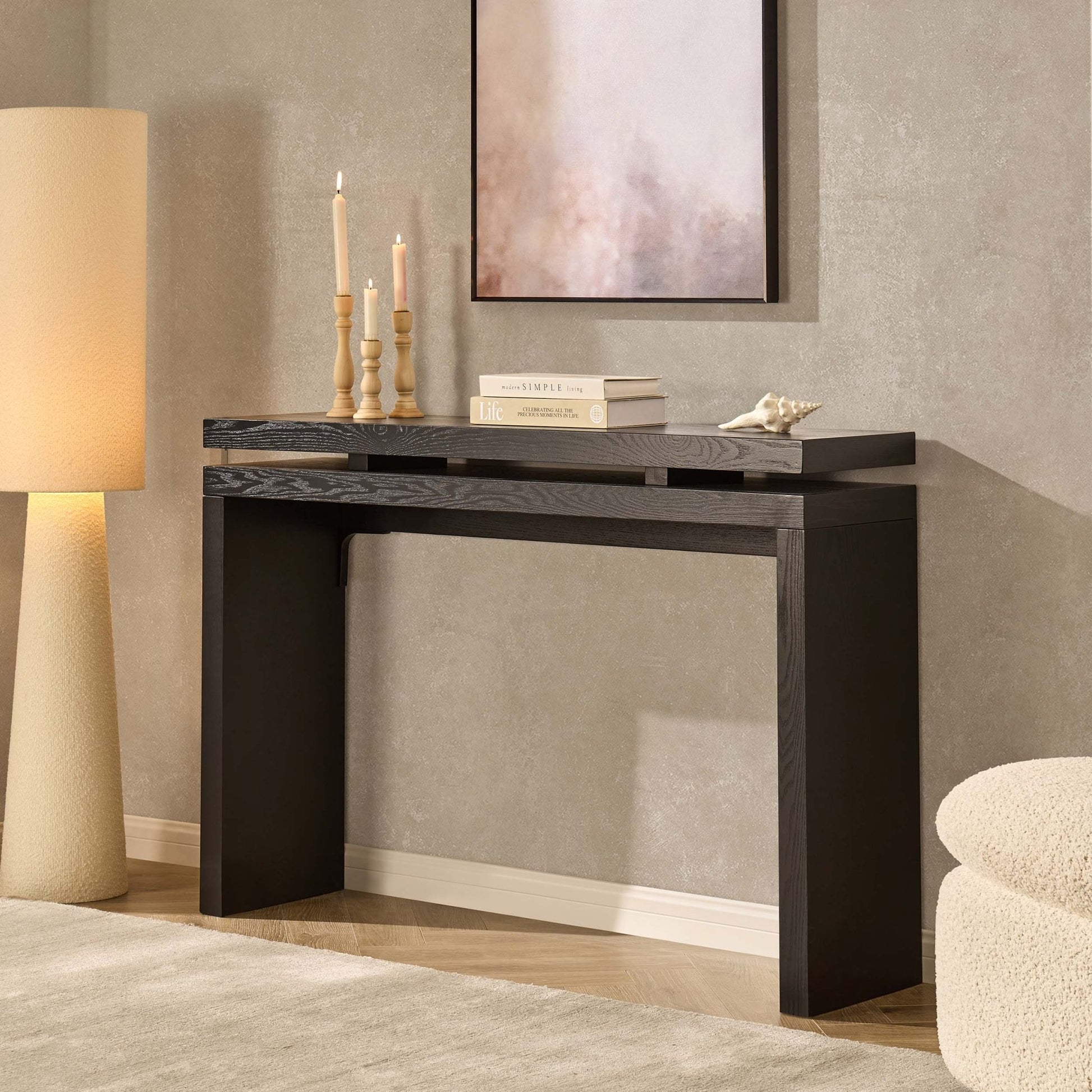 Penny Ash Console Table - Black - DUSK
