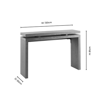 Penny Ash Console Table - Medium Wood - DUSK