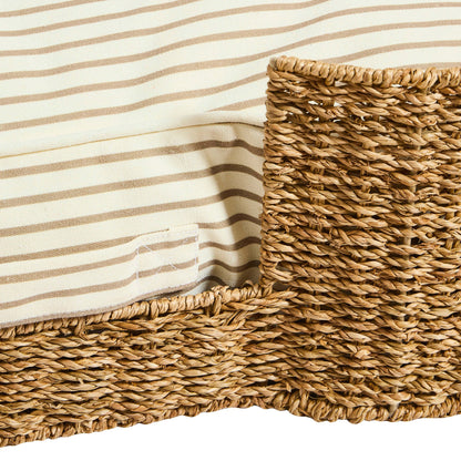 Percy Bone Shaped Seagrass Dog Bed - Natural - DUSK