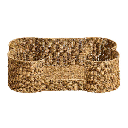 Percy Bone Shaped Seagrass Dog Bed - Natural - DUSK