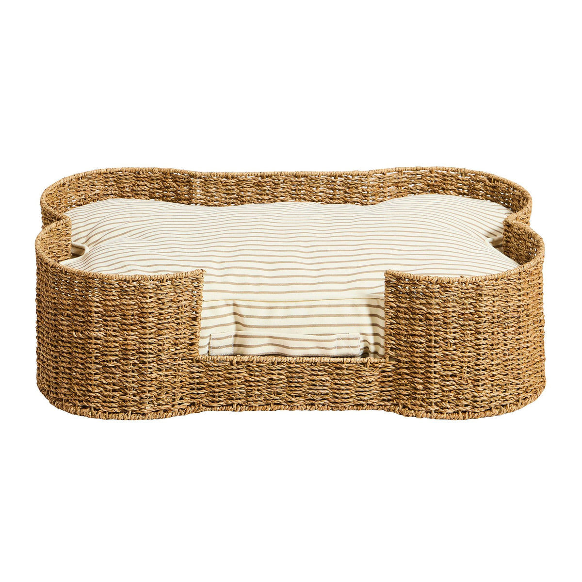 Percy Bone Shaped Seagrass Dog Bed - Natural - DUSK
