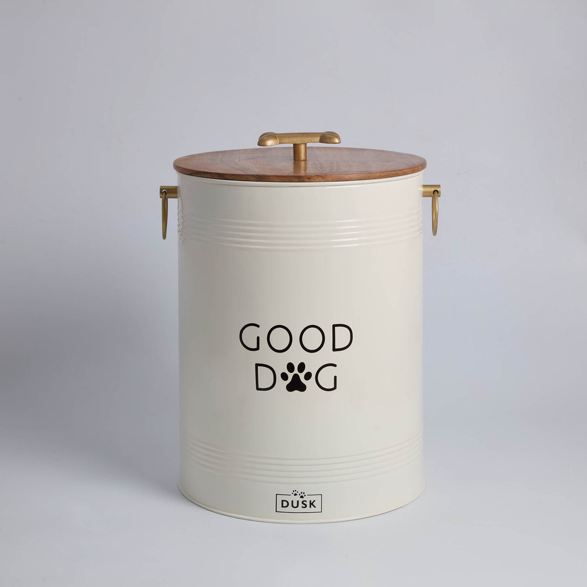 Pet Food Storage Bucket with Wooden Lid - DUSK