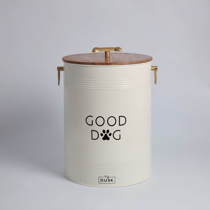 Pet Food Storage Bucket with Wooden Lid - DUSK