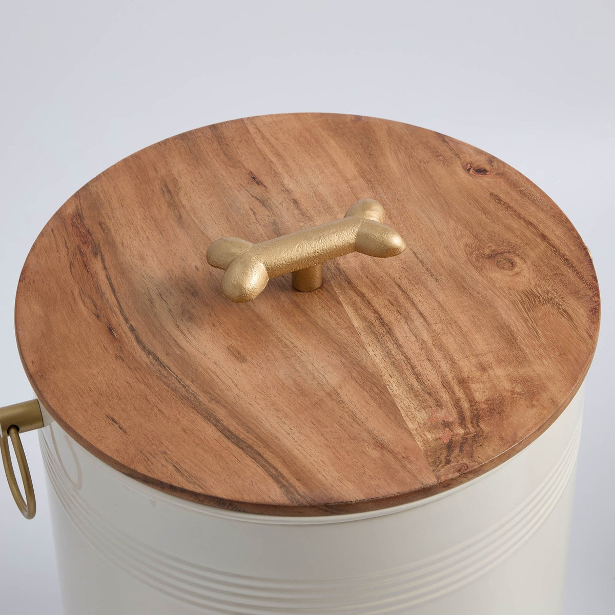 Pet Food Storage Bucket with Wooden Lid - DUSK