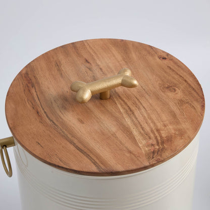 Pet Food Storage Bucket with Wooden Lid - DUSK