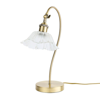 Petal Glass Brass Table Lamp - Brass - DUSK