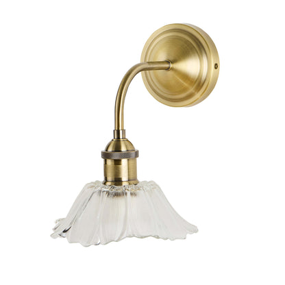 Petal Glass Brass Wall Light - Brass - DUSK