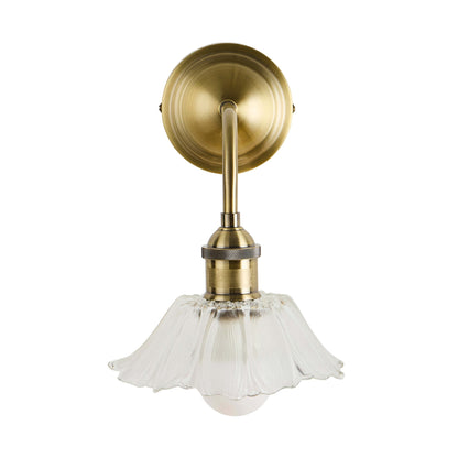 Petal Glass Brass Wall Light - Brass - DUSK