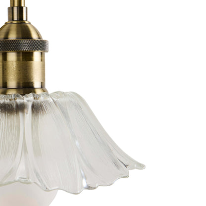 Petal Glass Brass Wall Light - Brass - DUSK