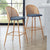 Phoebe Set of 2 Barstools - Blue/Natural - DUSK