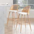 Phoebe Set of 2 Barstools - Boucle Ivory/Natural - DUSK