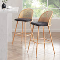 Phoebe Set of 2 Barstools - Charcoal/Natural - DUSK