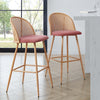 Phoebe Set of 2 Barstools - Pink/Natural - DUSK