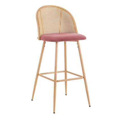 Phoebe Set of 2 Barstools - Pink/Natural - DUSK