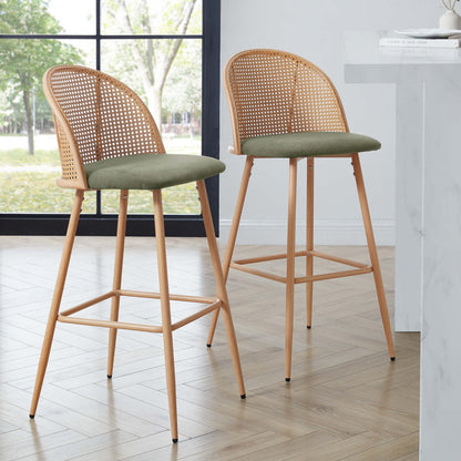 Phoebe Set of 2 Barstools - Sage/Natural - DUSK